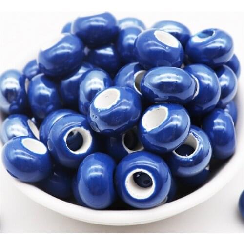 10pcs Large Hole European Beads Charms Murano Spacer Bead fit Pandora Bracelet Bangle Pendants Necklaces for DIY Jewelry Making