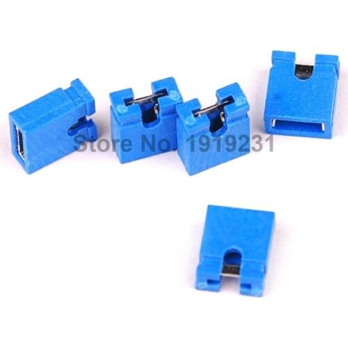 200PCS 2.54mm Standard Circuit Board Jumper Cap Shunts Blue Short Circuit Cap