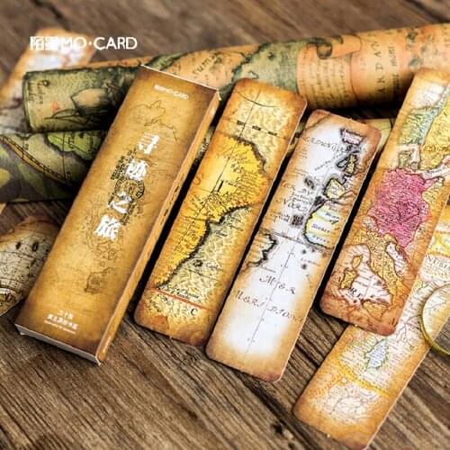 30 Pcs/Set Tracing tour Paper Bookmark Stationery Bookmarks Book Holder Message Card