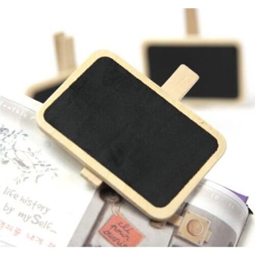 300 pcs Chalkboard Clips Blackboard Tag Crafts for Wedding Party Table Decoration Note Message Stand Table Board