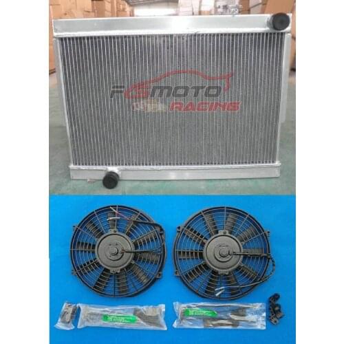 56mm 2 ROW All Aluminum radiator + FAN FOR HOLDEN TORANA LJ LC LH LX V8