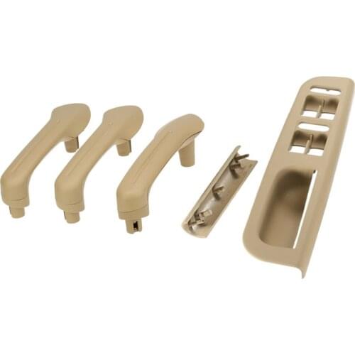 5X/Set Beige Door Grab Handle Cover Switch Bezel Trim Fit For VW Golf MK4 Wagon