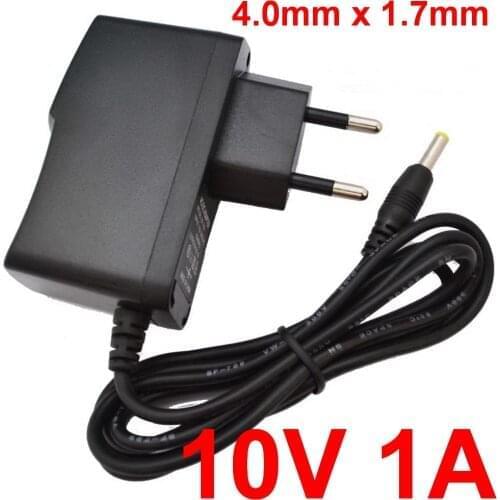 1PCS 10V 1A High quality AC 100V-240V Converter Switching power adapter DC 1000mA Supply EU Plug DC 4.0mm x1.7mm