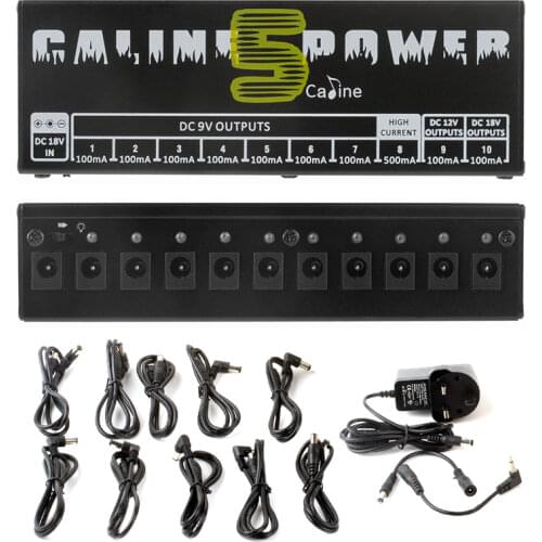 Caline CP-05 Guitar Effect Pedal Power Supply EU US AU UK Plug 10 Isolated Output Power Tuner Pedal board Guitar accessories
