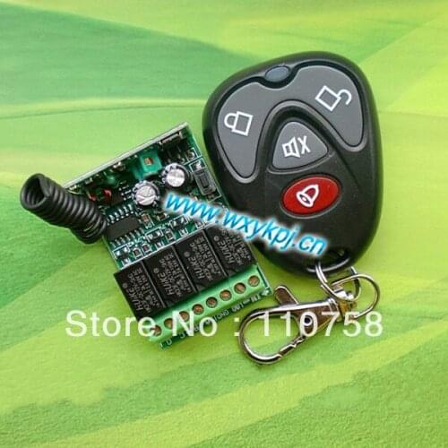 DC12V 4CH Mini size Learning code digital wireless remote control switch for room light/window