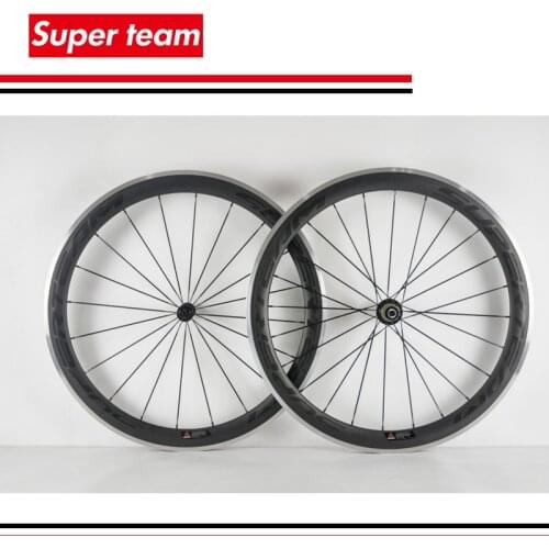 Superteam Road Bike alloy carbon wheelset 50mm road wheelset with auminium braking surface 700C wheel