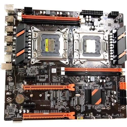 X79 Dual CPU Motherboard LGA 2011 E-ATX MAIN BOARD USB3.0 SATA3 PCI-E 3.0 16X PCI-E NVME M.2 SSD Support for Xeon processor