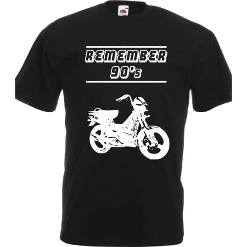 2019 Summer T-Shirts For Men T-shirt FIFTY TOP Remember 90 motorino moto anni 90 anni 80 gialla nera bianca T-Shirt