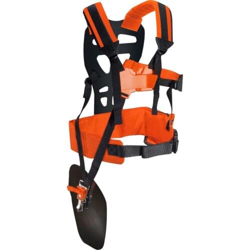 Universal Double Shoulder Strap Harness Trimmer Labor Saving Strimmer Padded Belt for Brush Cutter Mower Lawn pruner（orange