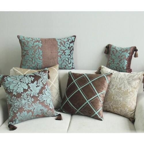 European Style Chenille Cushion Covers Home/Office/Sofa/Bed Decorative Luxury Flower Cushion Cover Throw Pillow Case 45x45 40x60