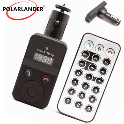 New Bluetooth Handsfree CarKit Bluetooth FM Transmitter MP3 Player Car Kit Charger For Smart Phone