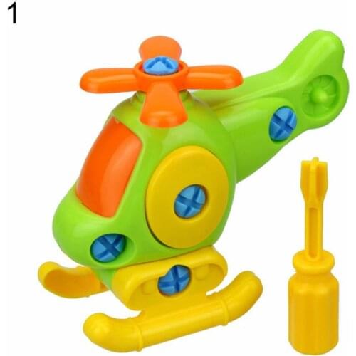 Kids Baby Early Learning Airplane Disassembly Assembly Puzzle Educational Toys DIY Toys Cartoon Helicopter/Train Educational Toy