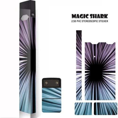 Magic Shark Original New Fashion Brand Stereo Film PVC Sticker Skin For Juul Electronic Cigarette Sticker