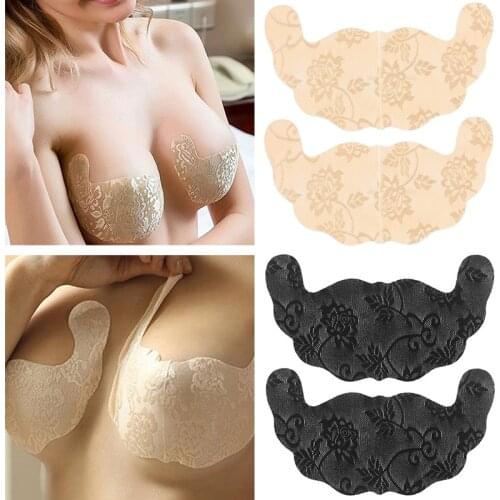 Sexy Nipple Cover Women Bra Extender U Shape Adhesive Push Up Bra Pads Lace Breast Petals Nipple Lift Up Tape Womans Accesories