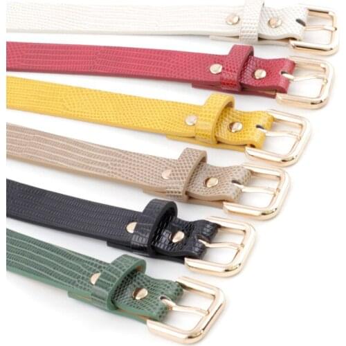 New Womens Wide Black White Yellow Red Brown Snakeskin Print Belt Waistband Female Gold Pin Buckle Belts for Women Dress