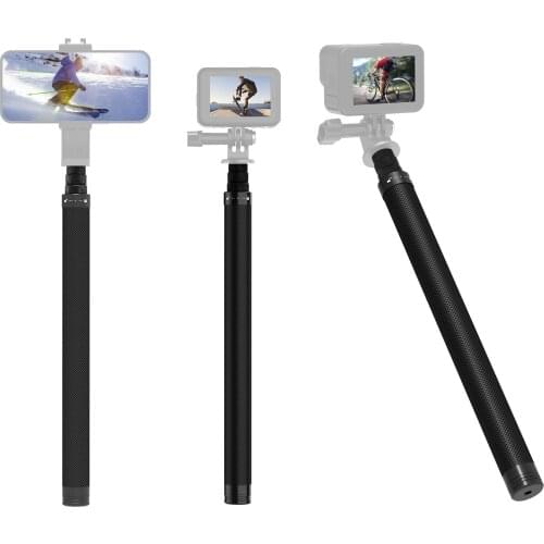Carbon Fiber Selfie Stick Adjustable Extension Pole with 1/4 Inch Screw Replacement for Insta 360 One X/ One X2 Action Camera