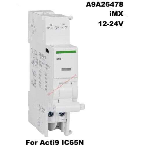 Schneider Electric iMX 12-24V Commonly Used Auxiliary Accessories Shunt Release For Acti9 IC65 Circuit Breaker A9A26478 Original