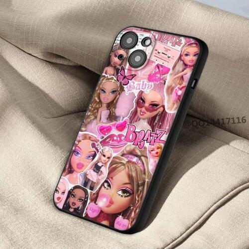 Flame Hot Sale lovely Doll Bratz Phone Case for iPhone 8 7 6 6S Plus X SE 2020 XR 11 12 Pro mini pro XS MAX Bratz Silicone Case