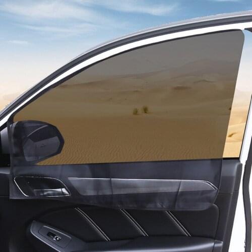Black Car Window Sunshade Sunshield Breathable Net Yarn Car Front Rear Side Window Shade Magnetic Auto Curtain UV Protection
