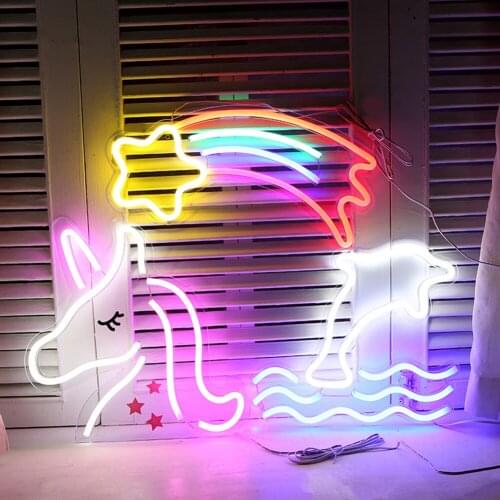 LED Strip Acrylic Neon Art Sign Light USB Powered Wall Hanging Lamp Flexible Neon Night Light Home Bedroom Party Wall Decor