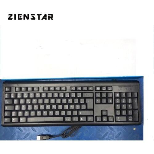 ZIENSTAR AZERTY French Russia Arabic English Letter USB Wired Standard Keyboard for Computer