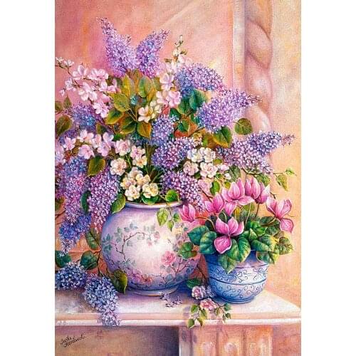 Wisteria vase flower For Embroidery Needlework 14CT Counted Unprinted DIY Cross Stitch Kits Handmade Art Wall Decor