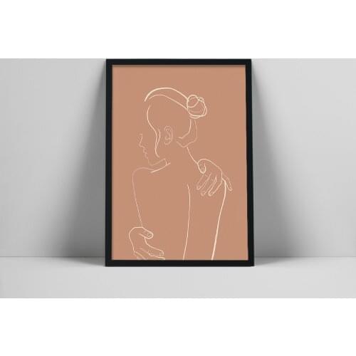 Female Back Art Print | Nude Back Line Art | Minimalist Woman Poster | Abstract Nude Wall Print | Line Drawint | Woman With Flow