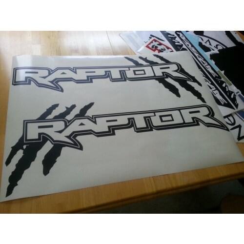 For 1Set/2Pcs 1Pair FORD RAPTOR TRUCK SIDE BED LETTERING VINYL DECALS STICKERS fits 2010-2017 Car Styling