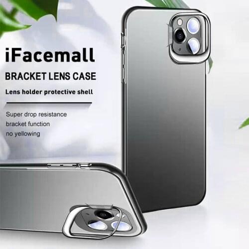 1PC Phone Case Drop Proof Invisible Bracket Phone Case Transparent Protective Shell For iPhone12 /Mini/12 Pro/12 Pro Max