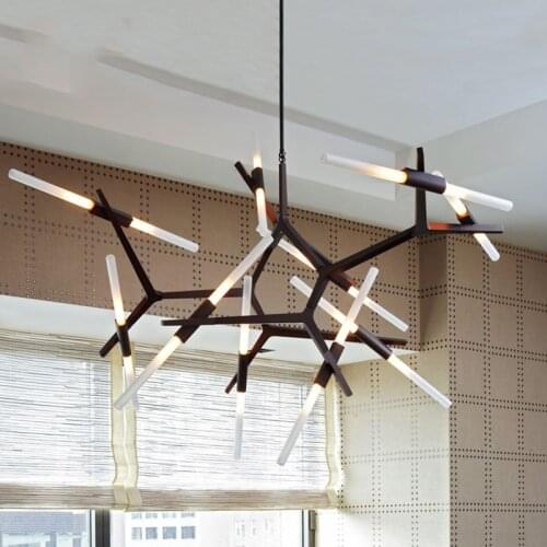 2/6/10 Head Modern Black / Gold Hill Agnes Diner / Cafe Pendant Light Minimalist Branch Nordic Lindsey Lights Free Shipping