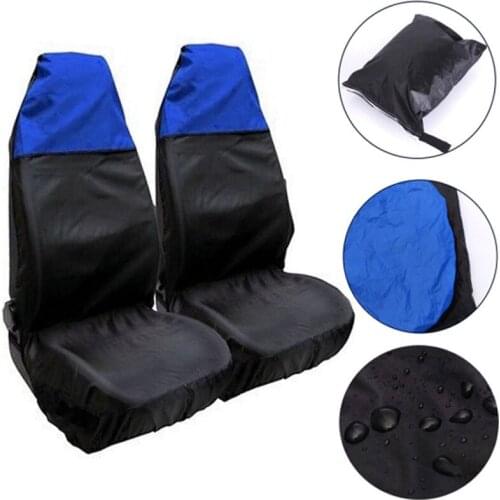 2 Pcs Front Rear Car Seat Cover Protectors Waterproof Nylon Seat Covers Universal Water Resistant Car Interior Accessories