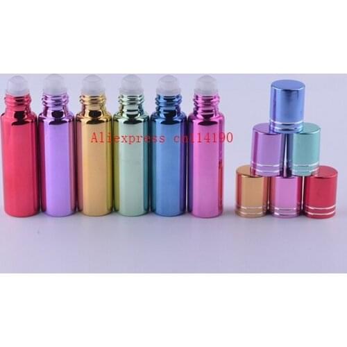 200pcs 10ml glass perfume bottles wholesale refillable roll on bottles for essential oils glass vials with roller ball
