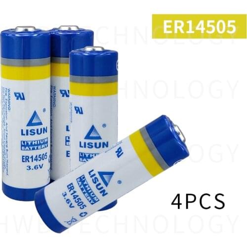 4 Pieces/lot New FOR LISUN 3.6V replacement battery ER14505 LS14500 lithium battery AA 3.6V 2400mAh lithium battery
