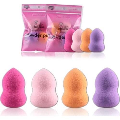 4Pcs Makeup Sponge Women Face Foundation Powder Cream Sponges Cosmetic Buffer Puff Set Reusable Dry And Wet Face Puff