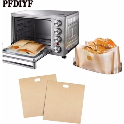 5 Pcs/set Reusable Toaster Bag Non Stick Bread Bag Sandwich Bags Coated Fiberglass Toast Microwave Heating Pastry Tools