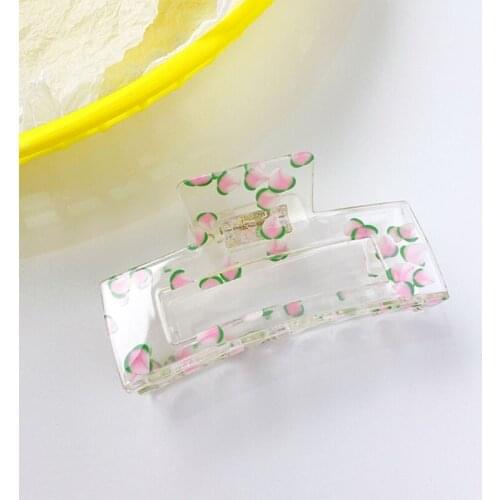 649D Non-Slip Transparent Hair Claws Acrylic Catch Barrette French Design Strong Hold Hair Jaw Clip Supplies for Summer Beach