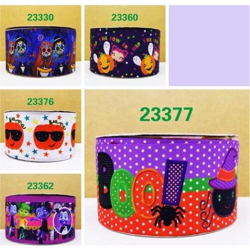 Free shipping 50 yard cartoon printed grosgrain ribbon 23377