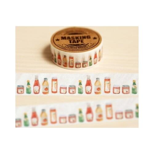15mm X 7m Jar of Hearts DIY Decorative Washi Tape for Scrapbooking Creative Masking Tape Office Stationery School Supply