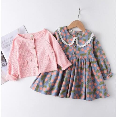 Baby Girl Dress 2021 Newborn Summer Dots Outfit Dresses Long Sleeve Cardigan Clothing Fashion Toddler Boy Clothes Coat Dress