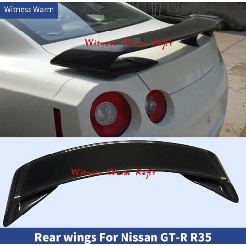 For Nissan R35 GTR Carbon Fiber Rear Spoiler Rear Wing For GTR R35 Body Kit Tuning 09-15