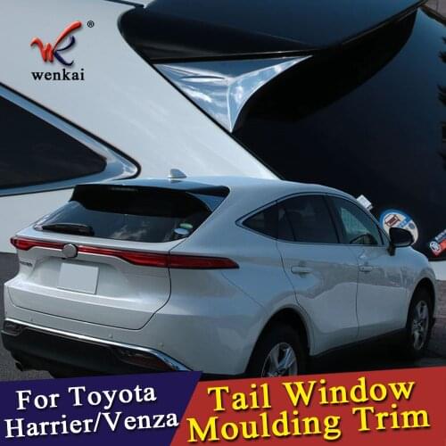For Toyota Harrier Venza XU80 2020 2021 ABS Chrome Side Door Rear Tail View Window Spoiler Cover Trim Insert Garnish