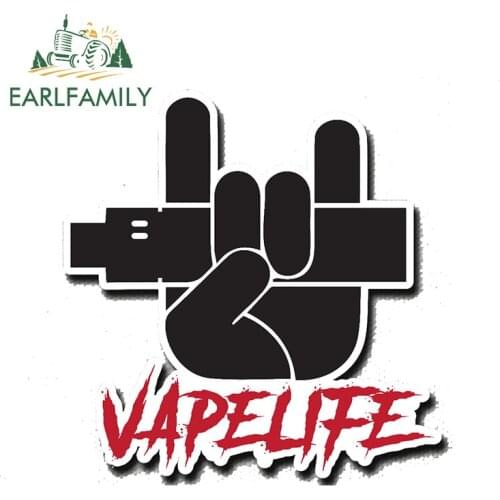 EARLFAMILY 13cm x 10.6cm VAPE LIFE Sticker Decal Vinyl Coil Ohm Liquid Vapelife Vaper Ecig Mod Tank Pen Waterproof Car Stickers