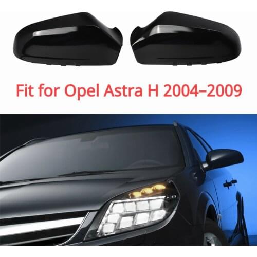 Gloss Black Rear View Mirror Cover Side Rearview Mirror Shell For Vauxhall Opel Astra H 04-09 Car Accessories 6428200 6428199