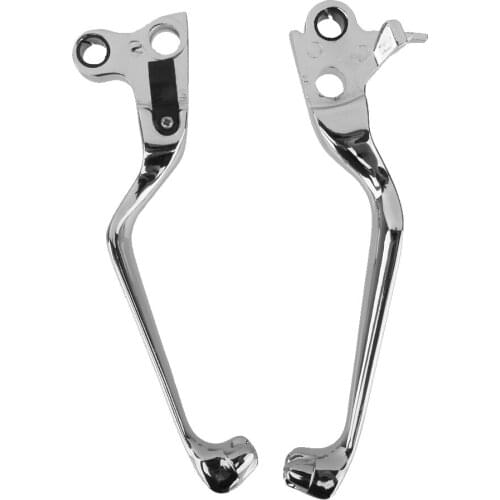 Chrome Clutch + Brake Skull Hand Levers For Universal Motorcycle