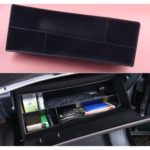 Car Interior ABS Co-Pilot Glove Storage Box Organizer Holder Tray Fit for Mercedes Benz GLE GLS W167 X167 2020 Left Hand Drive
