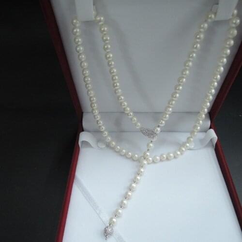 100% NATURE FRESHWATER PEARL NECKLACE-PERFECT ROUND -925 SILVER HOOK-MULTI FUNCTION JEWELRY CAN BE BELT,LONG NECKLACE,BRACELET