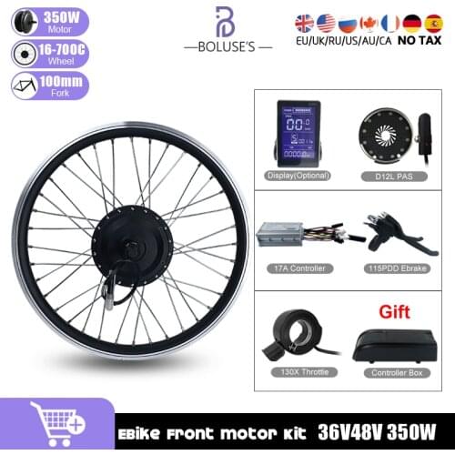 Ebike Kit 36V 48V 350W Front hub motor wheel 16-29Inch 700C EBike Brushless Hub Motor Bike Wheel For eBike Conversion Kit
