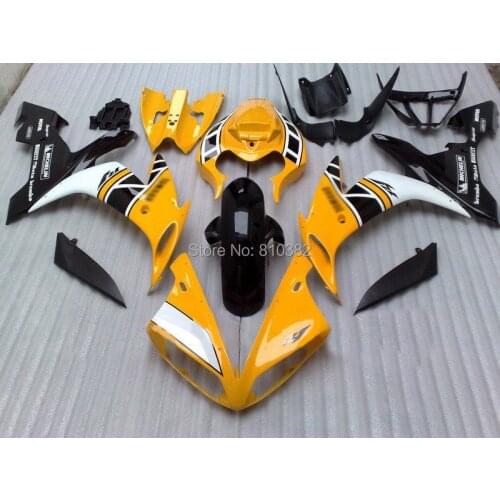 Compression Mold Fairing kit for YZFR1 04 05 06 YZF R1 2004 2005 2006 YZF1000 Yellow white blk Fairings set+gifts YN15
