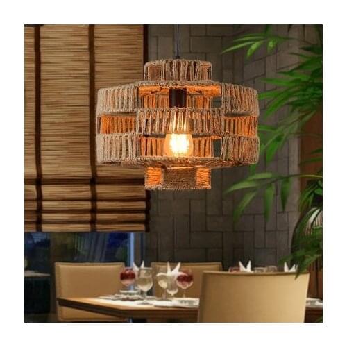 Loft Style Droplight Creative Rope Edison Pendant Light Fixtures For Dining Room Hanging Lamp Industrial Vintage Lighting