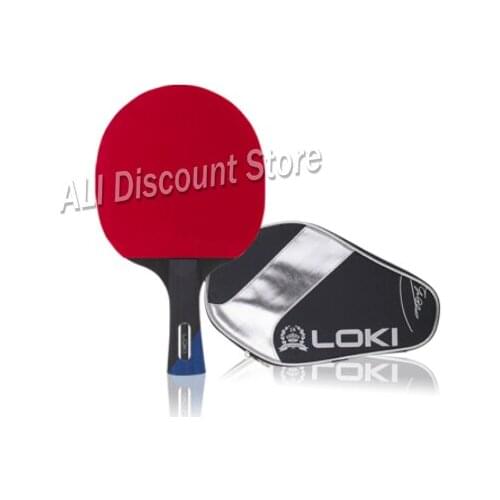 LOKI Carbon Tube Table Tennis Racket 5 Layers Blade Rackets Pimples In Rubber Training Ping Pong Paddle Bat with Bag